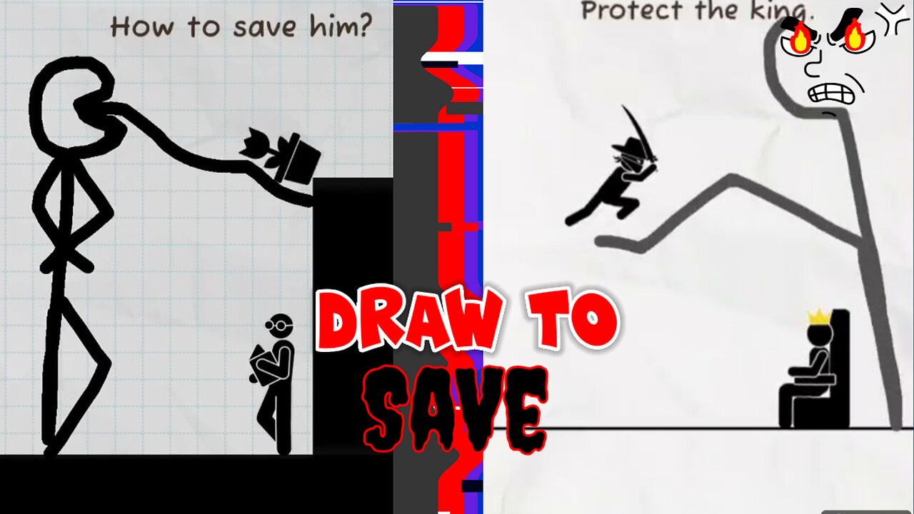 Draw to save funny videos