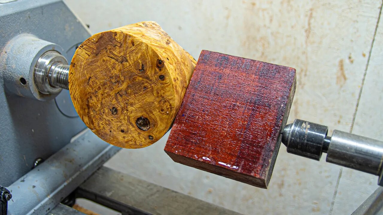 Woodturning - Spalted Burl and Padauk