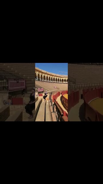 One of The Last Active Bullfighting Rings in Europe at Seville. #bullfight #sevillespain #seville