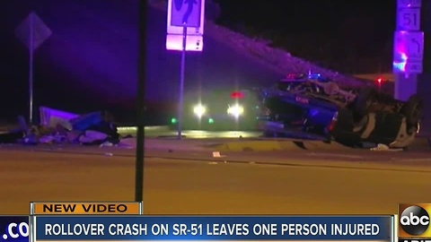 Car vaulted from SR-51 onto Northern Avenue