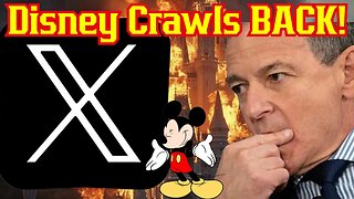 Disney Crawls Back To Elon Musk's X After Ad Boycott FAILS! Hollywood Caves After Election