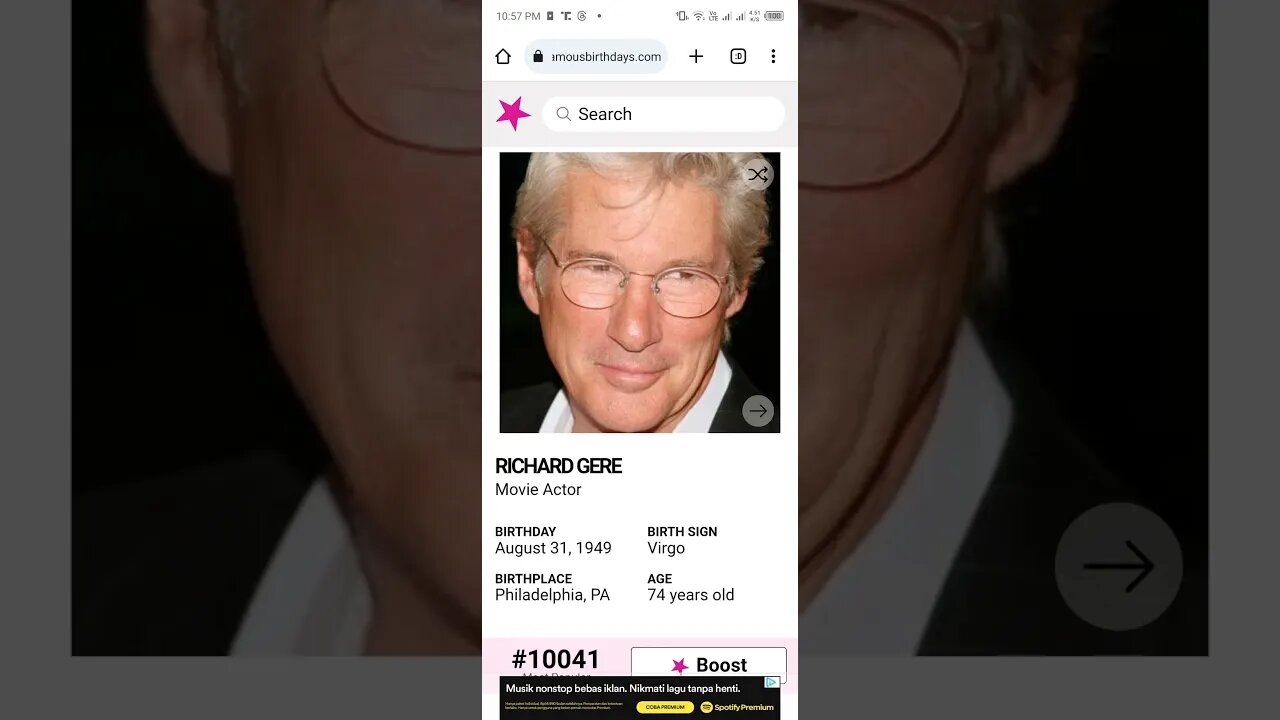 HAPPY 74 BIRTHDAY RICHARD GERE Movie Actor