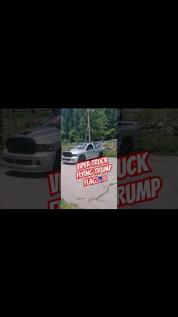 Dodge Ram SRT-10 Viper Truck Flying Trump Flag Daily!