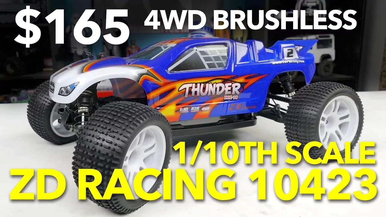 $165 4WD Brushless 1/10th Scale Truggy: ZD Racing 10423 Thunder