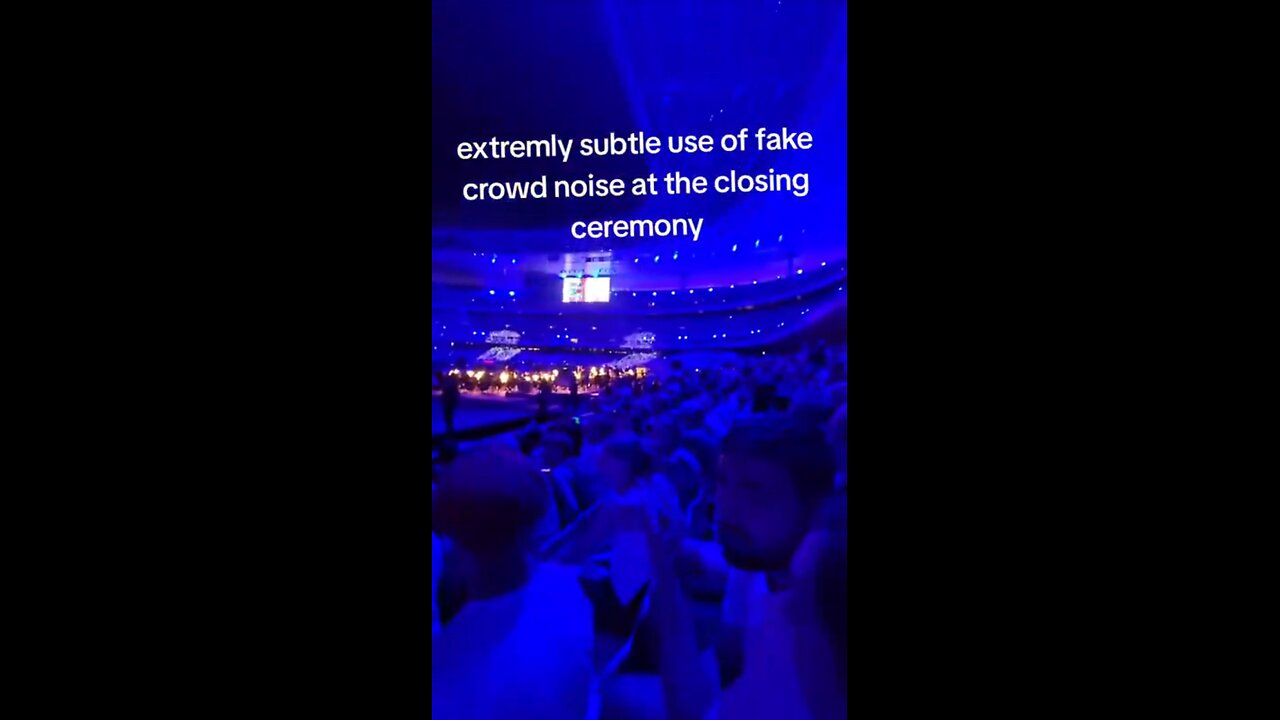 Fake crowd noise at the Satanic Olympic closing ceremonies