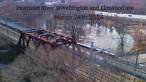 Pawtuxet River above flood stage