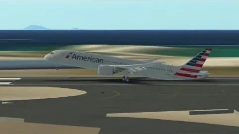 American Airlines B787-9 approach to St. Maarten