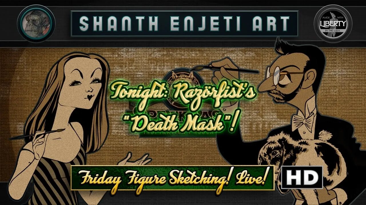 🔴 FRIDAY NIGHT FIGURE SKETCHING! LIVE! Shanth Enjeti Art’s SPEAKEASY INSPIRATION PRESERVE!