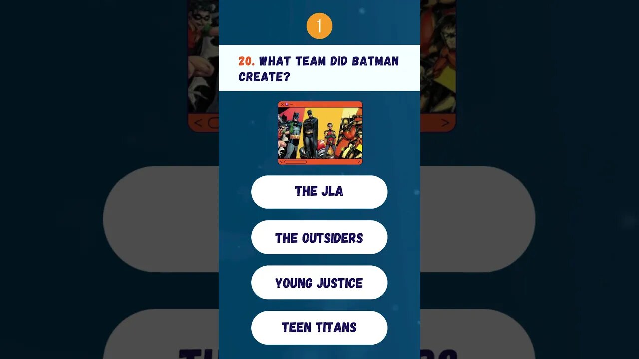 🦇 QUIZ_BATMAN: What team did Batman create? #batman #quiz #shorts