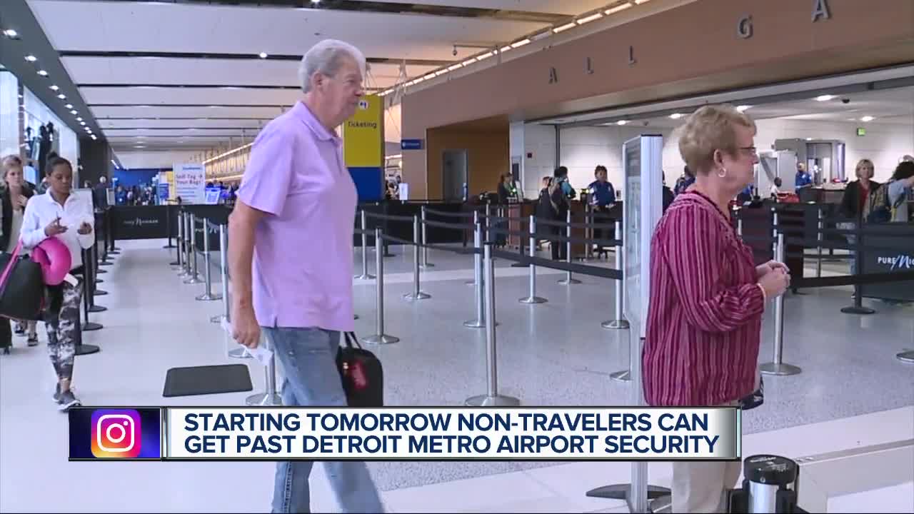 Starting Tuesday non-travelers can get past Detroit metro Airport Security