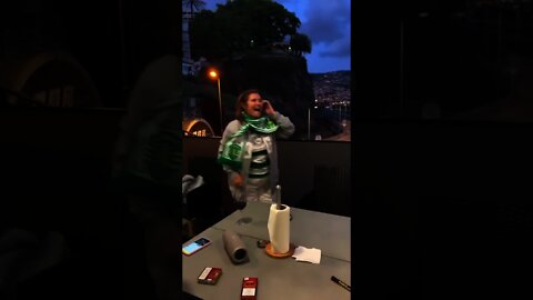 Cristiano's mother dancing with friends while celebrating Sporting's first title win in 19 years