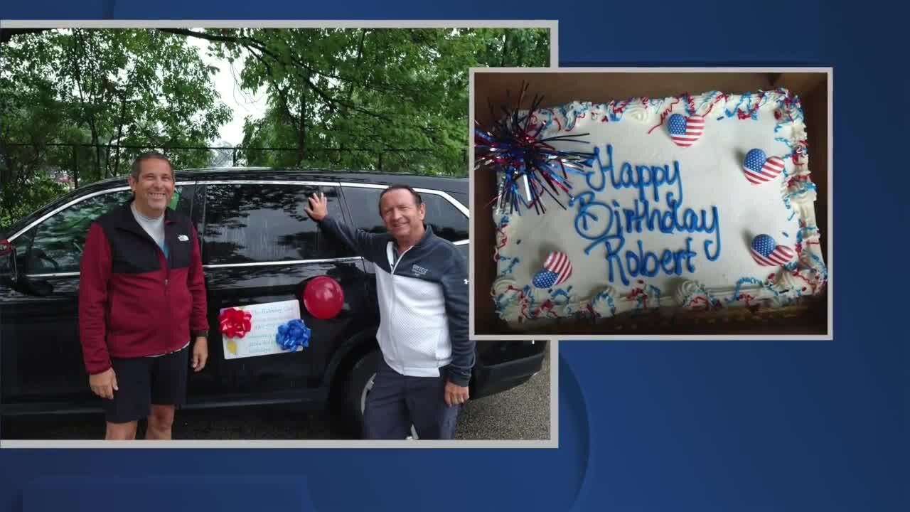 Former VFW Commander honored with car parade as a birthday surprise