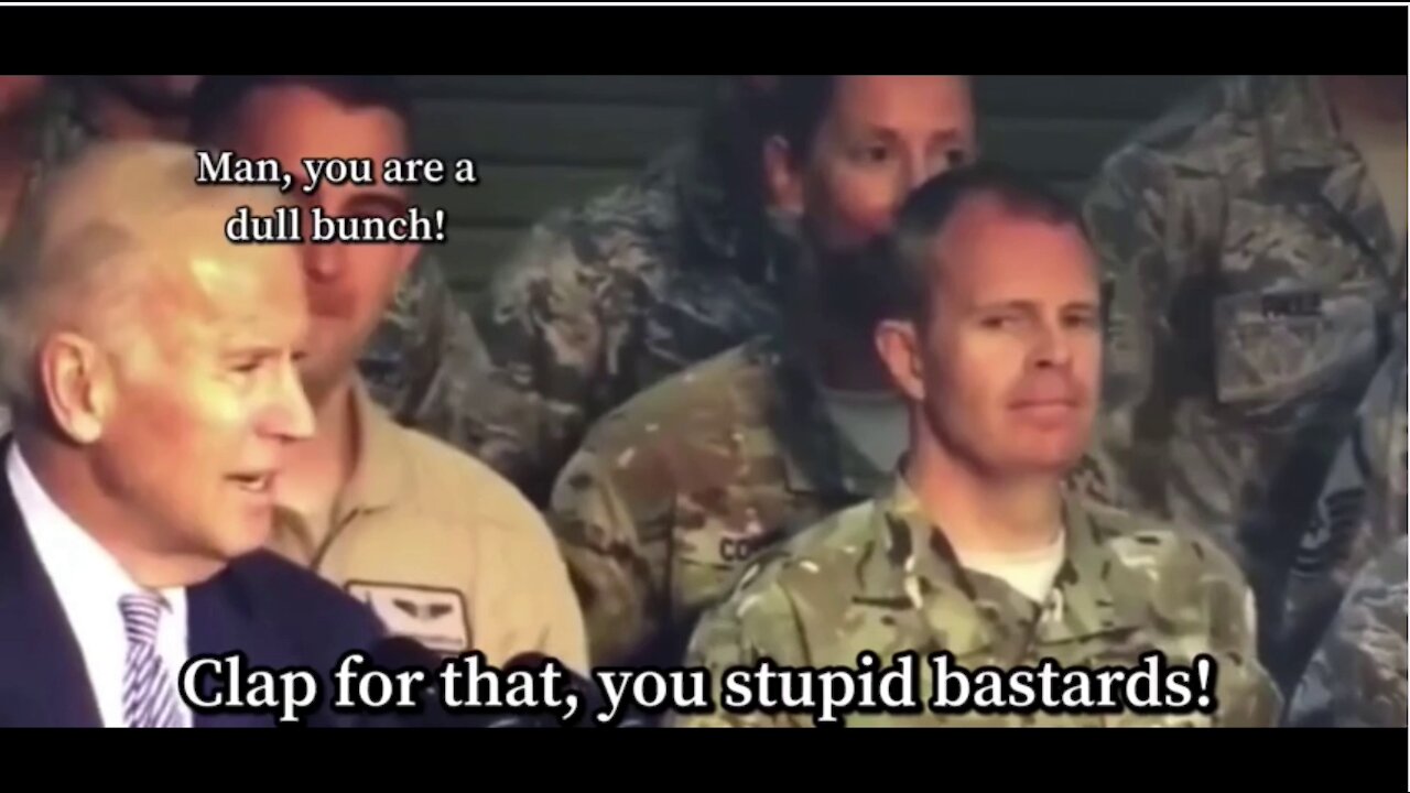 Biden shades Troops!- 'Man you're a dull Bunch!'