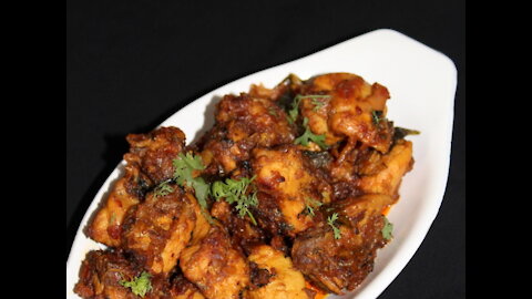 CHETTINAD CHICKEN FRY RECIPE _ SIMPLE AND SPICY CHICKEN FRY RECIPE