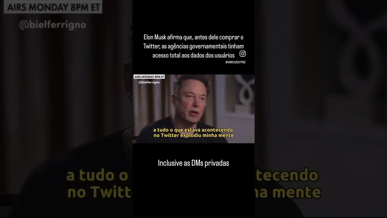 Elon Musk afirma que as agências governamentais tinham acesso total aos dados dos usuários