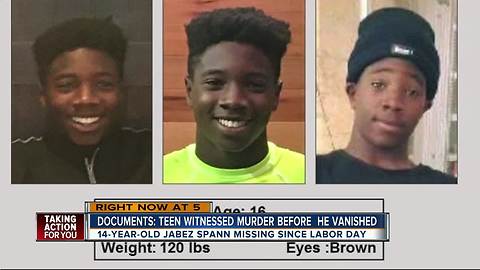 Police confirm Jabez Spann, missing since Labor Day, may have witnessed a murder