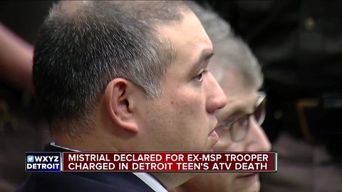 Mistrial declared for ex-MSP trooper charged in Detroit teen's ATV death