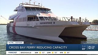 Cross-Bay Ferry limiting number of passengers because of coronavirus concerns