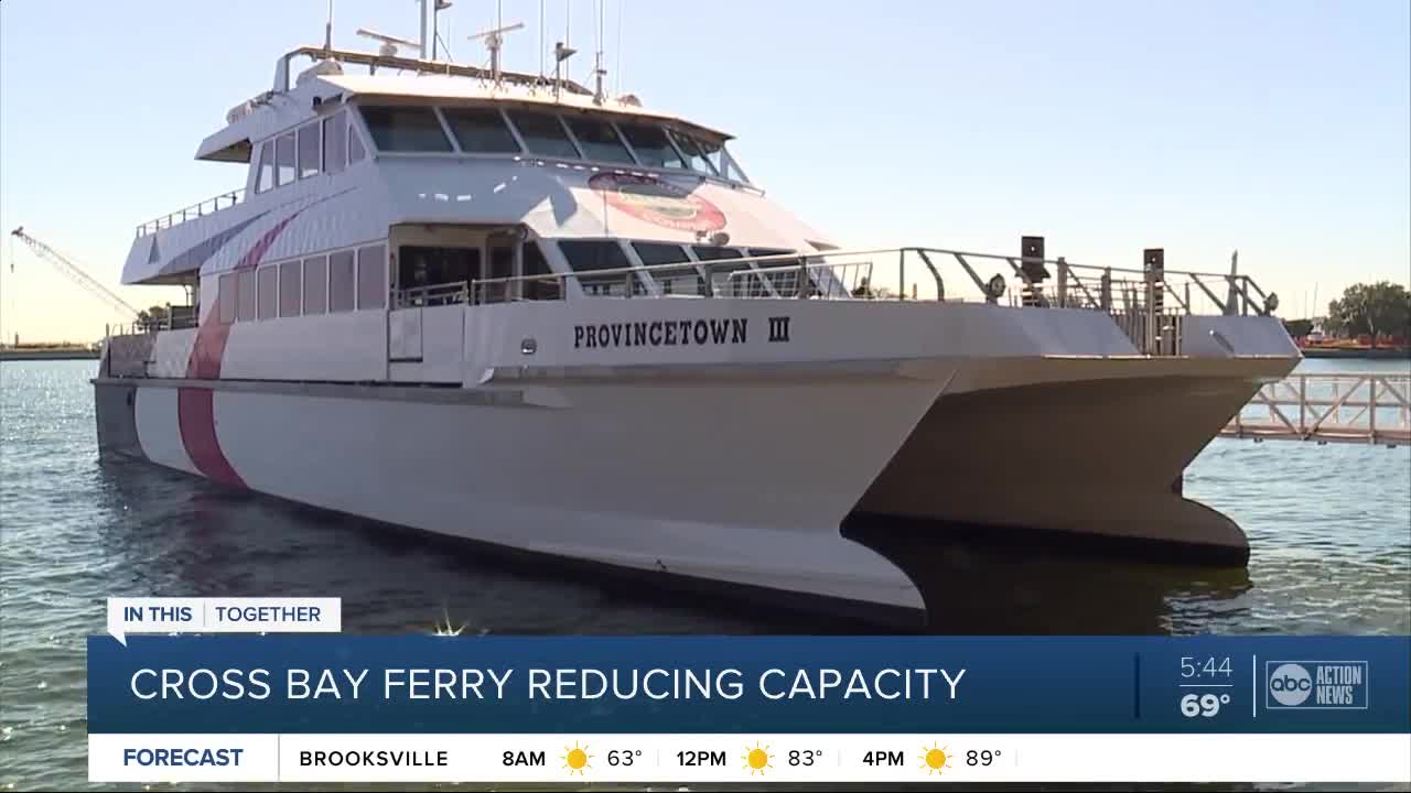 Cross-Bay Ferry limiting number of passengers because of coronavirus concerns