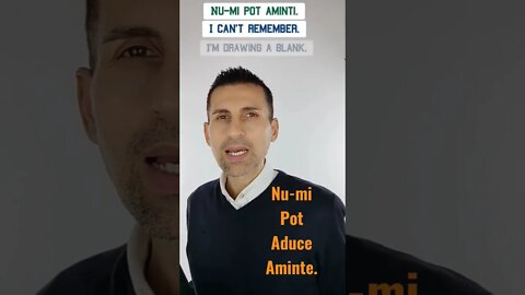 "Nu-mi pot aminti." O alta varianta in Engleza.