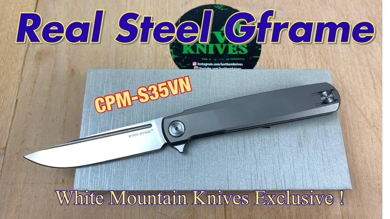 Real Steel Gframe /includes disassembly/ White Mountain Knives Exclusive !