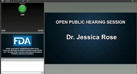 Dr.Jessica Rose at the FDA meeting on "vaccines": Clear failure of these products