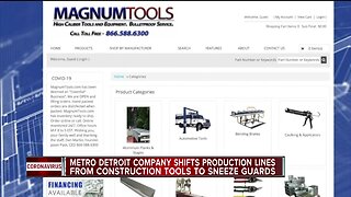 Romulus tool company produces sneeze guards to fight COVID-19