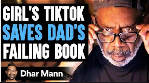 Girls tiktok saves dad's falling book