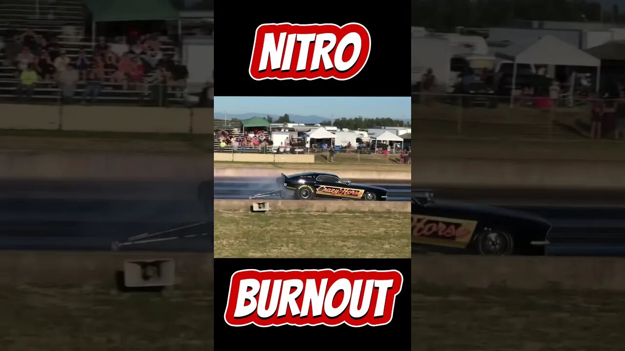 Nitro Mustang Funny Car Burnout! #shorts