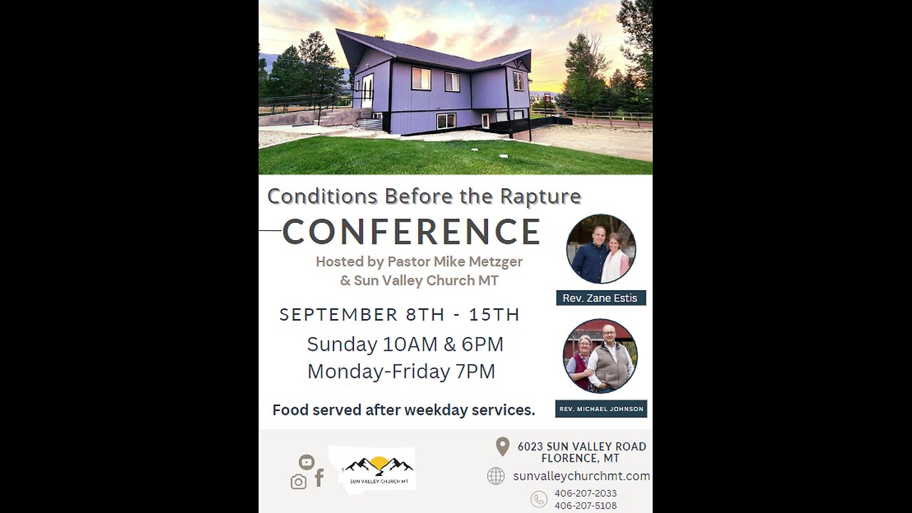 Bro. Zane Estis - Conditions Before The Rapture Conference Day 1