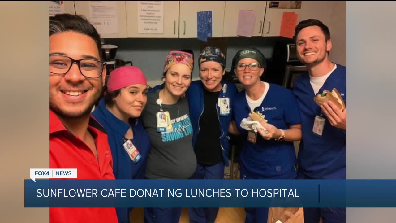 Sunflower Cafe donates lunches to hospital