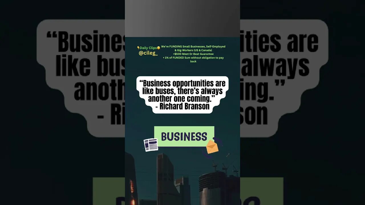 BUSINESS Opportunities Are like BUSES…🤔 #business #selfemployed #gigworker #funding #loans #capital