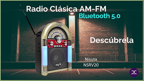 ✅Radio Clásica Bluetooth 5.0 AM-FM NISUTA NSRV20✅