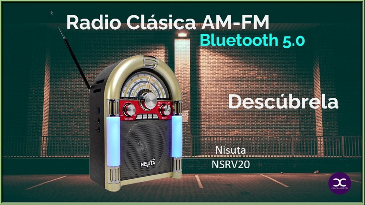 ✅Radio Clásica Bluetooth 5.0 AM-FM NISUTA NSRV20✅