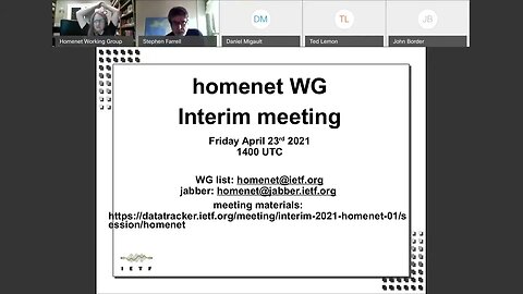 HOMENET WG Interim Meeting, 2021 04 23