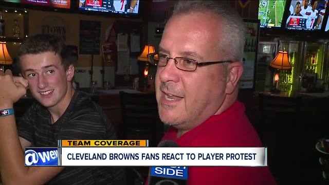 Cleveland Browns fans react to player protest