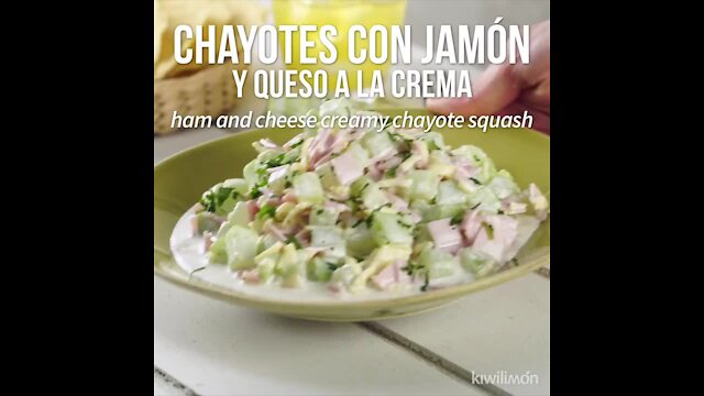 Ham and Cheese Creamy Chayote Squash