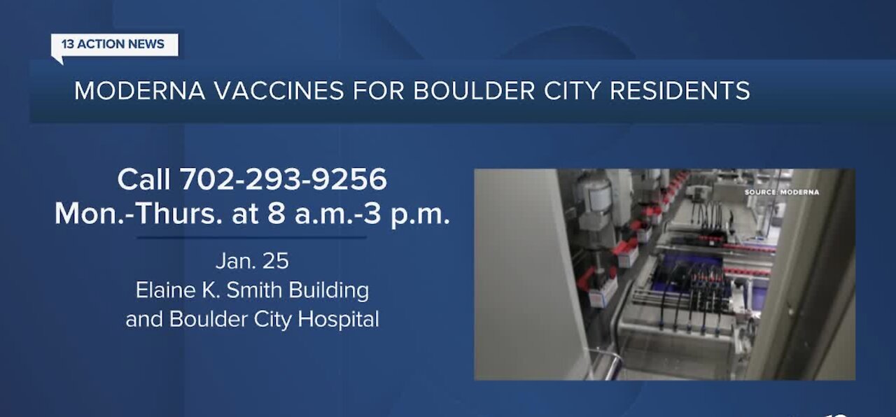 Vaccination clinics for Boulder City residents