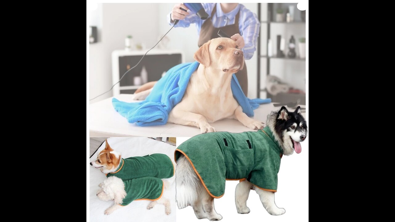 Pet Drying Coat Absorbent Bathrobe Towel