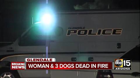 Woman and 3 dogs die after RV catches fire in Glendale