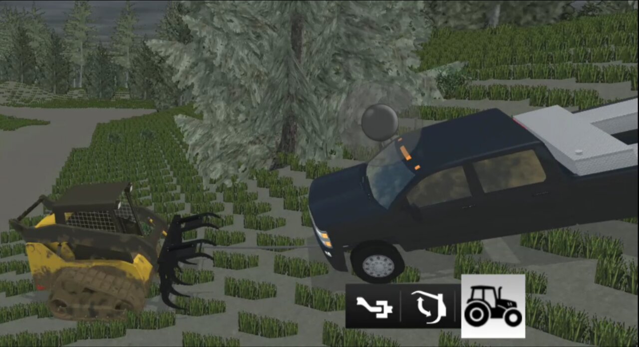 Farming USA 2 - got the pickup stuck in the woods