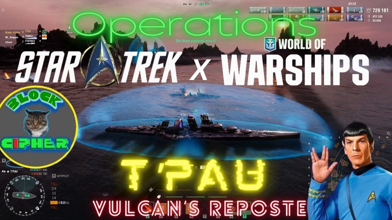 729,164 in Damage to Borg Ships/Spock in T'PAU/Op's: Vulcan's Reposte | World of Warships