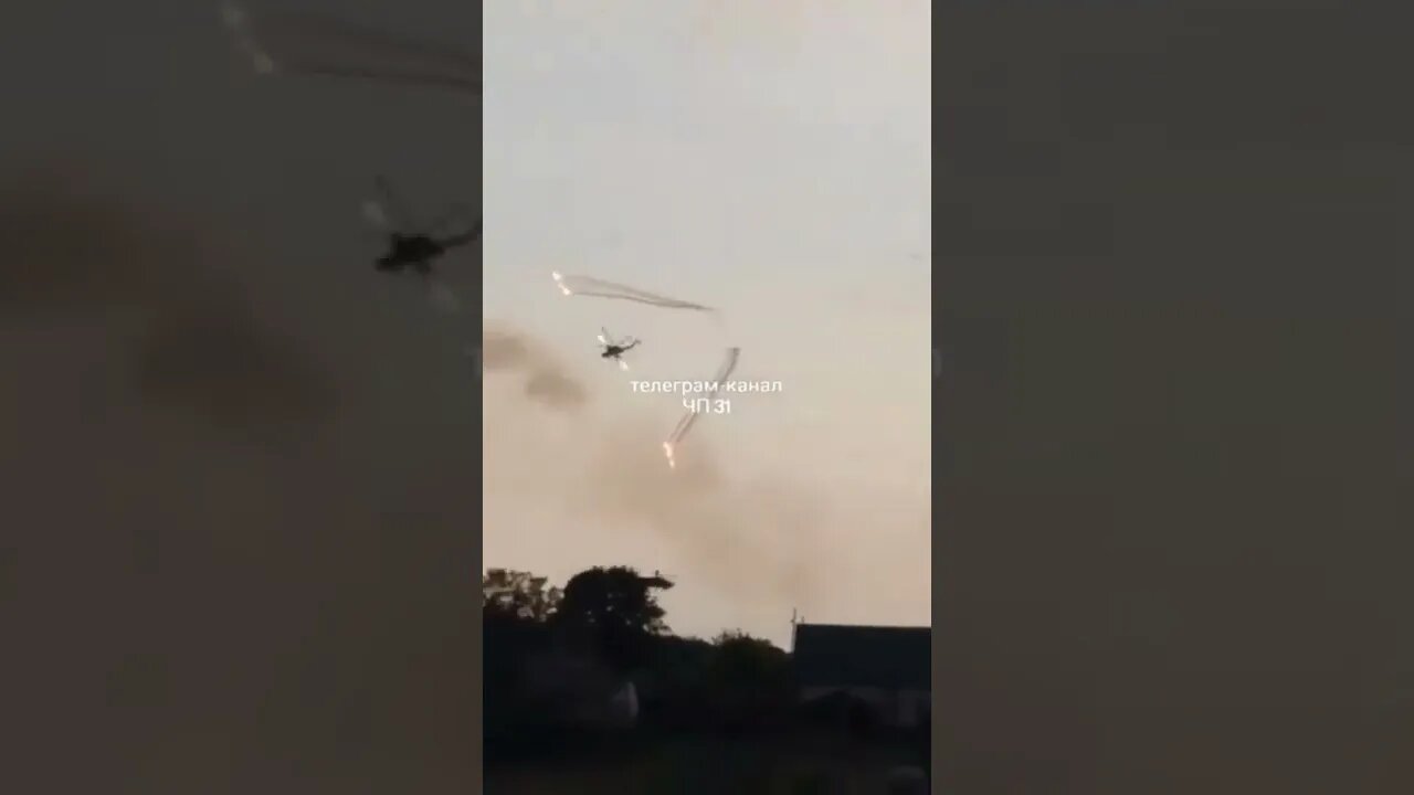 Russian attack helicopters Mi-28N on the Ukrainian military in the border area