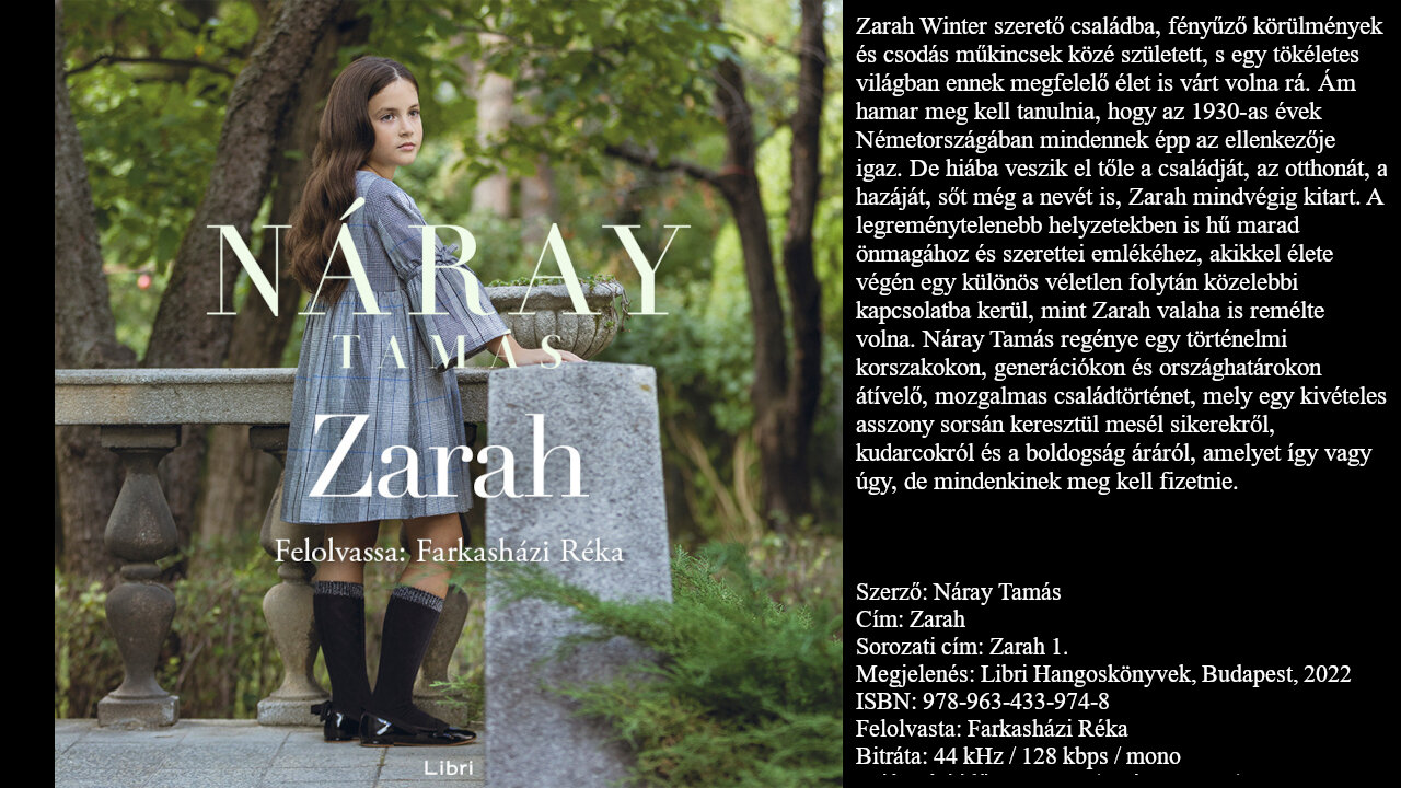 Náray Tamás: Zarah (Zarah 1.) Libri, Budapest, 2022