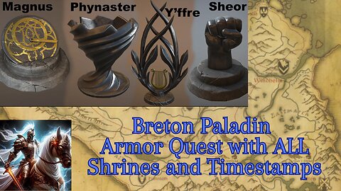 Skyrim Mod Showcase: Artifacts - The Breton Paladin, Walk through and shrine map!