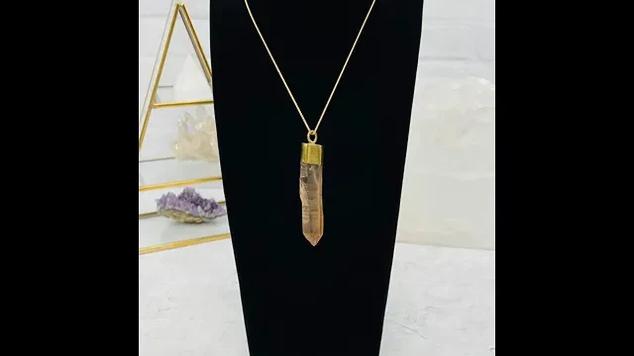 NATURAL CITRINE GOLD NECKLACE