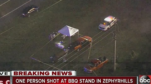 Man shot at roadside BBQ stand