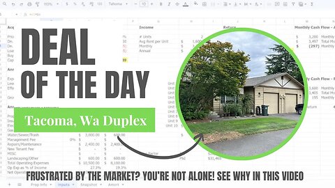 Multifamily Deal of the Day | Tacoma, Wa Duplex | August 31, 2023