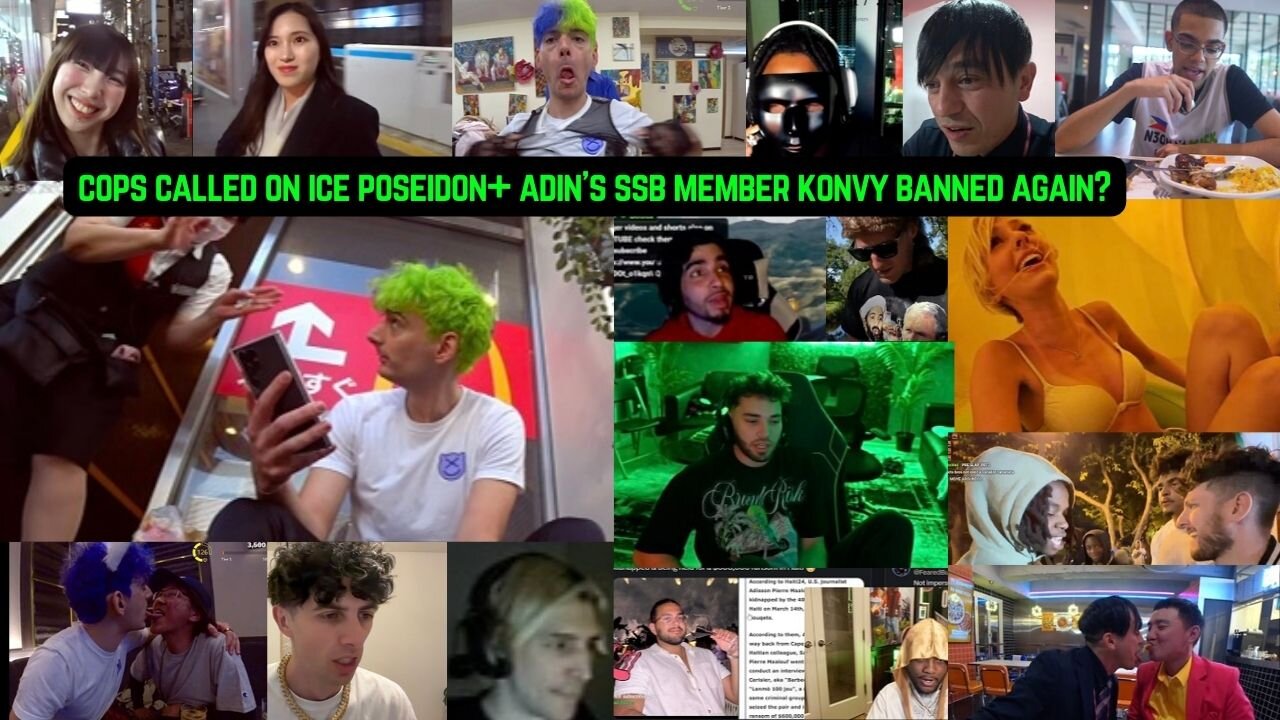 COPS CALLED ON ICE POSEIDON+ ADIN'S SSB MEMBER KONVY BANNED #adinross #konvy #iceposeidon