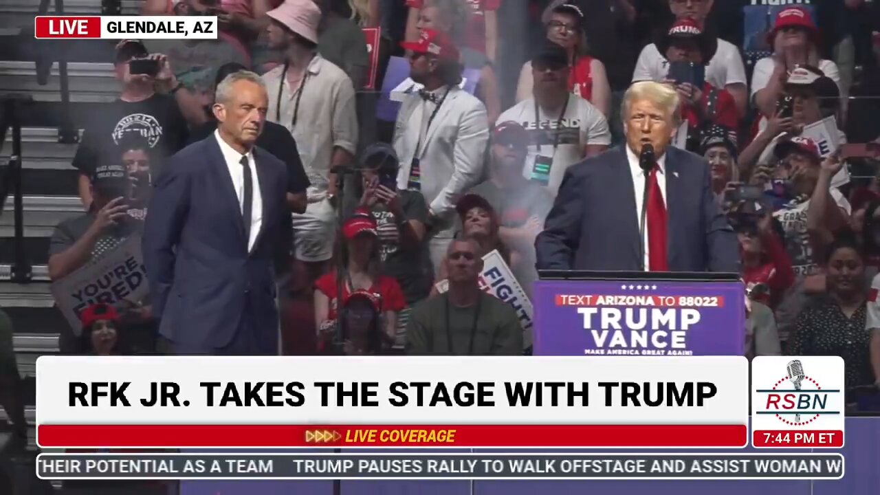 🔥Chants of “BOBBY!” break out at Trump rally as RFK Jr. takes the stage